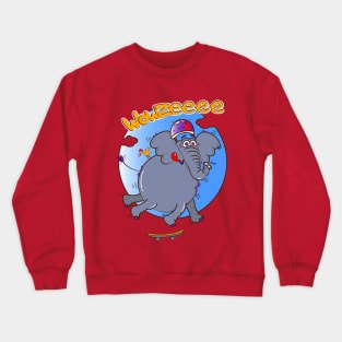 Skater Elephant Crewneck Sweatshirt